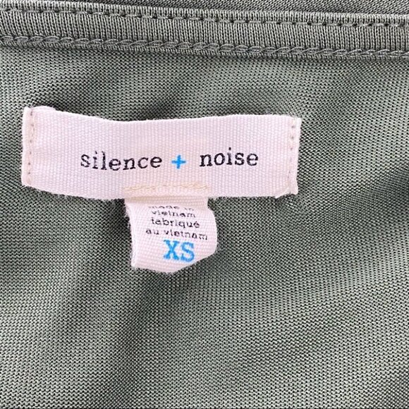 Silence + Noise Green Modal Short Sleeve Scoop Neck Business Career Dress XS/C32 - Picture 7 of 9
